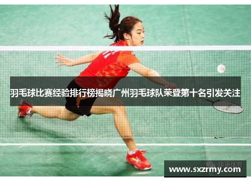 羽毛球比赛经验排行榜揭晓广州羽毛球队荣登第十名引发关注
